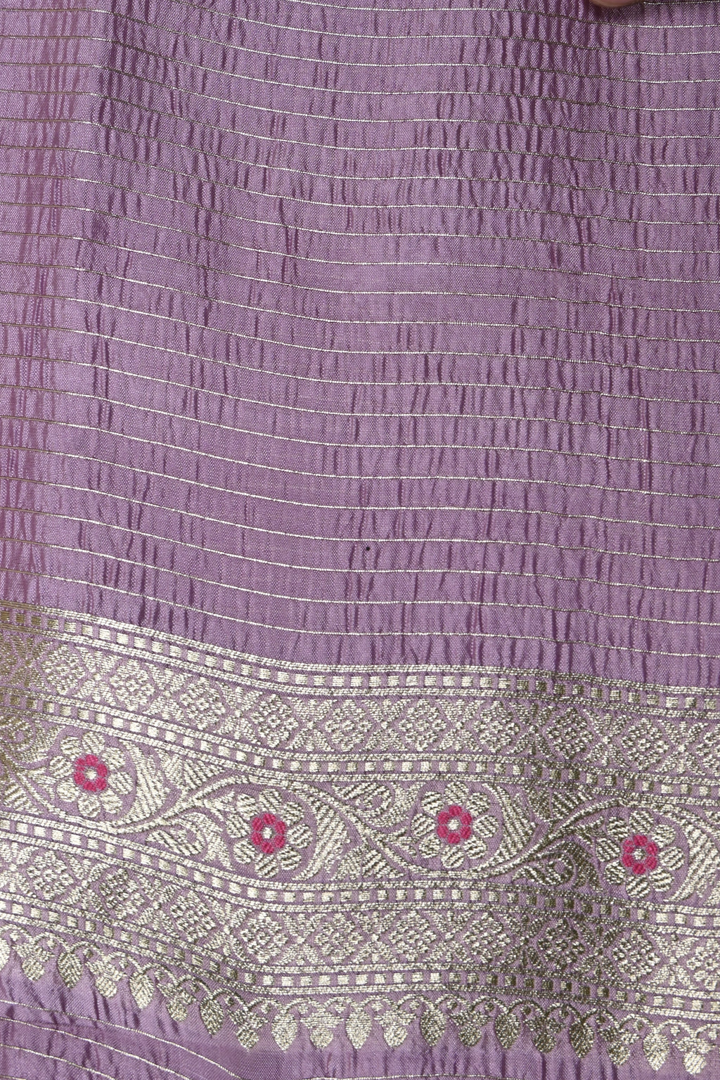 Lilac Pure Banarasi Katan Silk Saree
