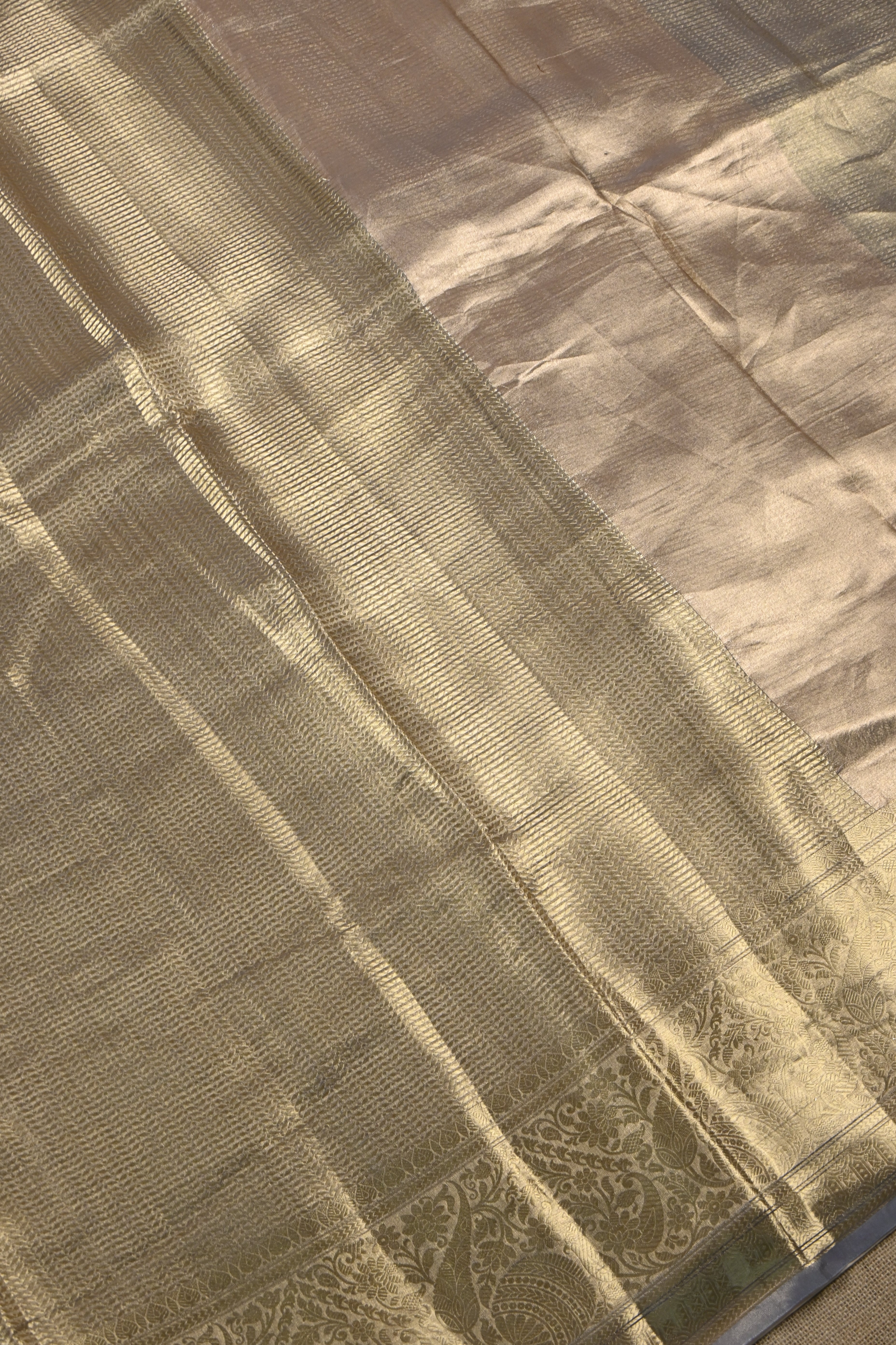 Molten Gold Pure Banarasi Molten Tissue Silk Saree