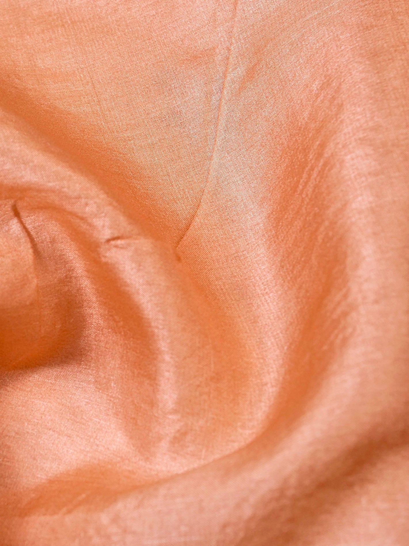 Handwoven Peach Banarasi Tussar Silk Saree