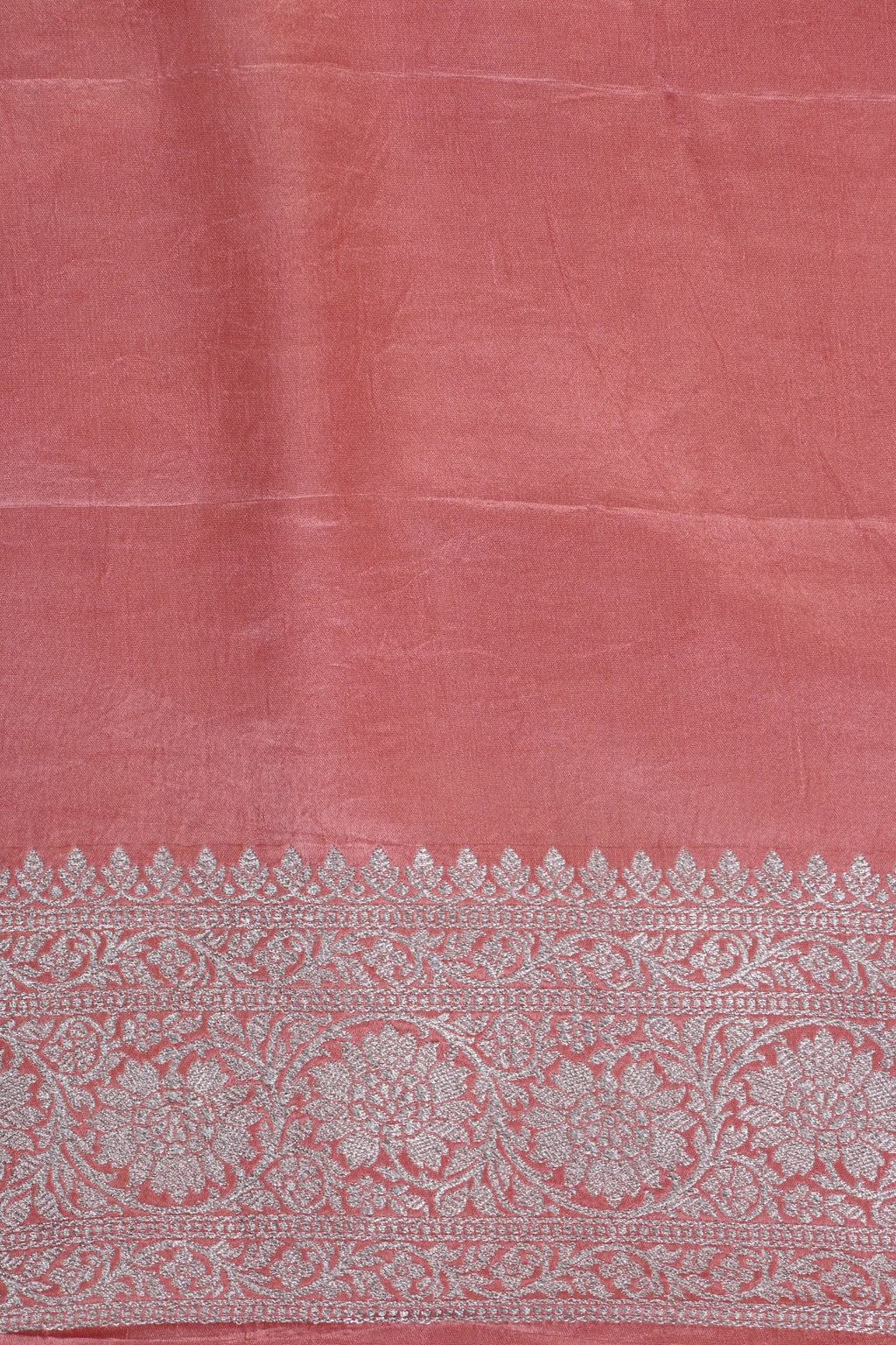 Dusty Pink Pure Banarasi Satin Mashru Silk Saree