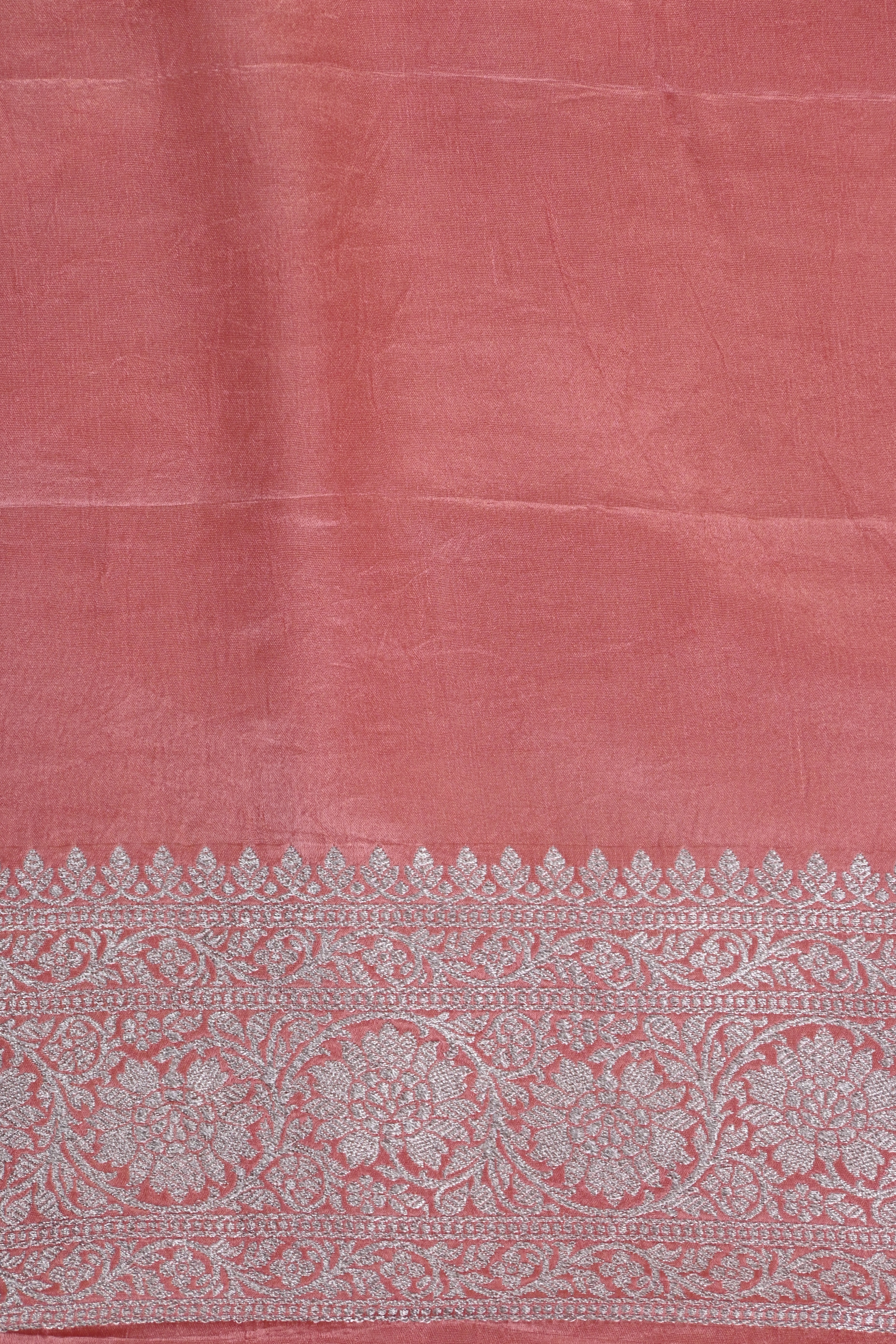 Dusty Pink Pure Banarasi Satin Mashru Silk Saree
