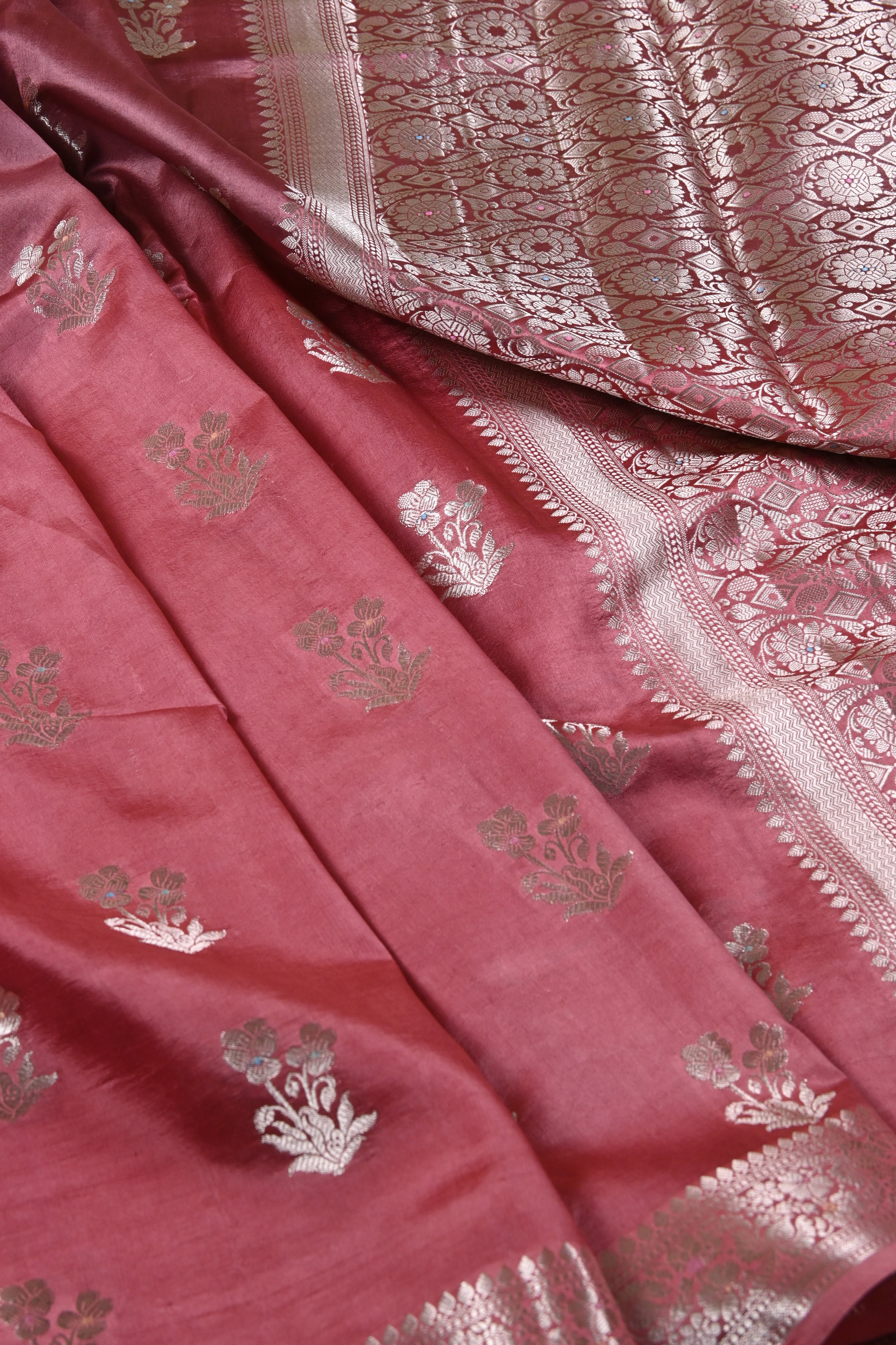 Dual Tone Pure Banarasi Katan Silk Saree