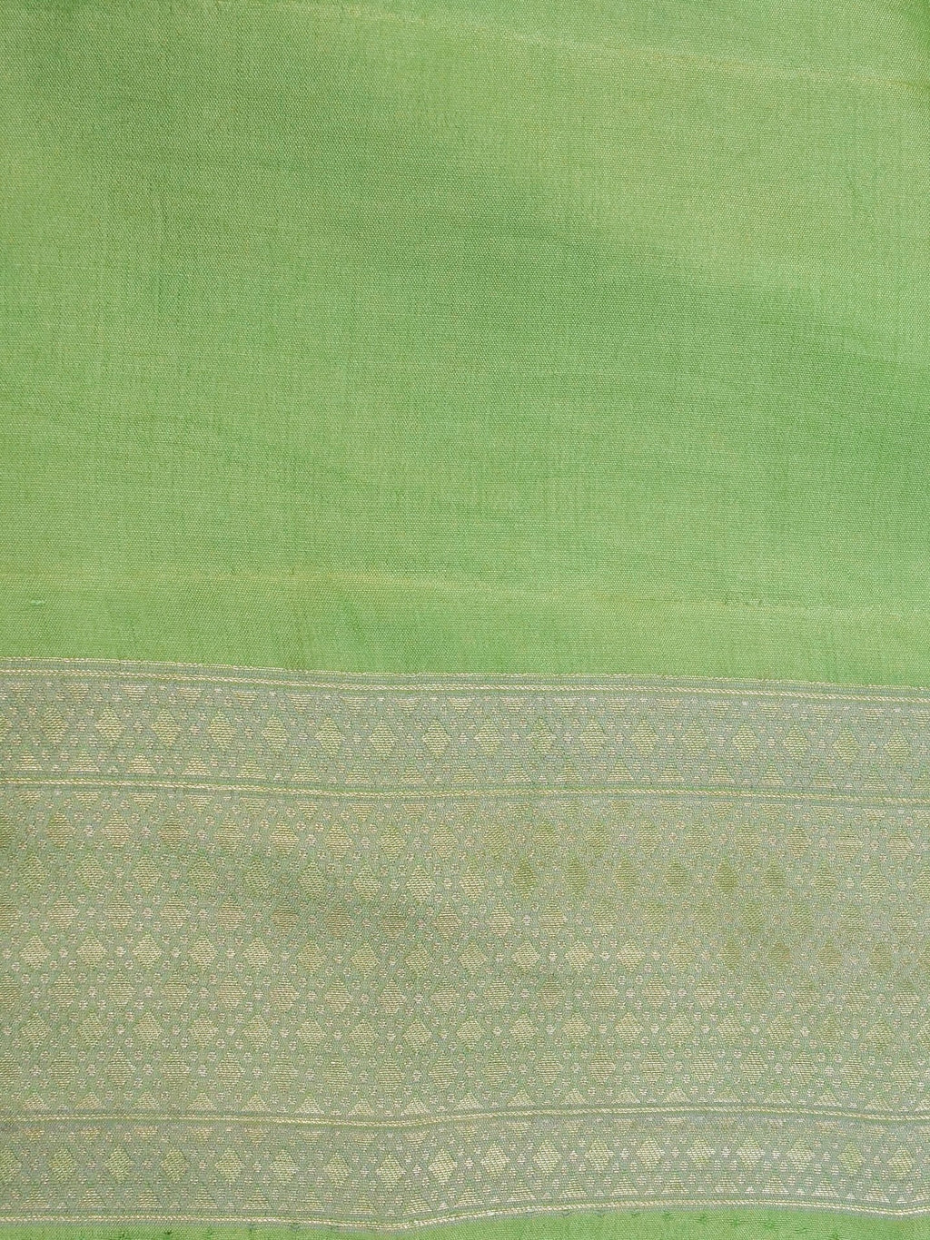 Handwoven Pastel Green Banarasi Katan Soft Tissue Silk Saree
