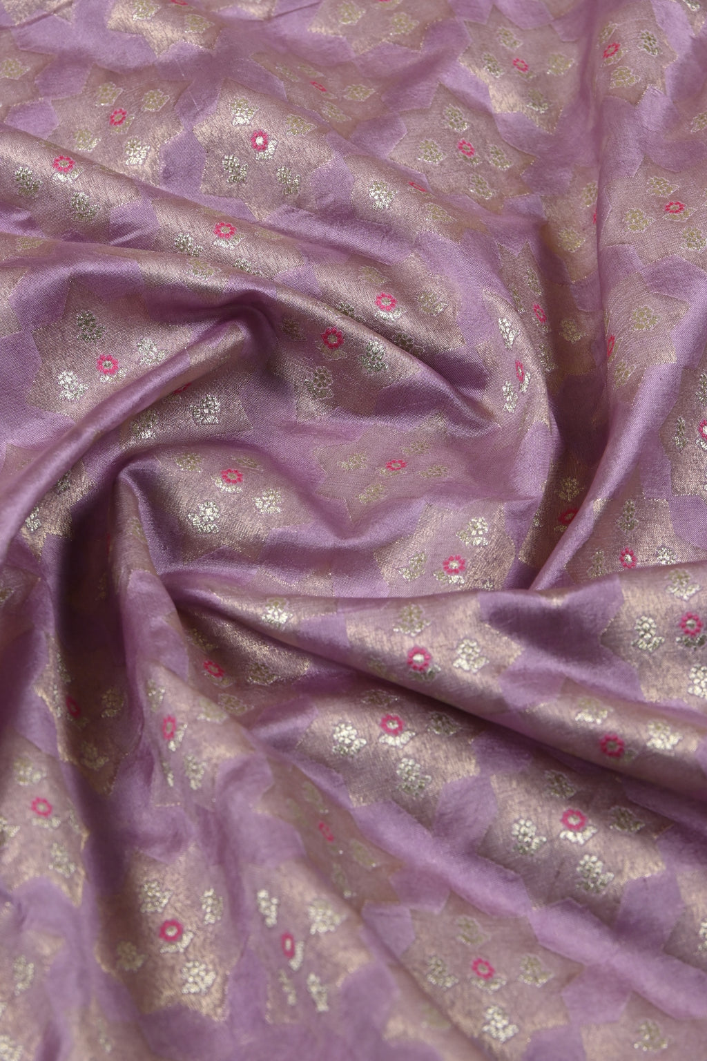 Lilac Pure Banarasi Katan Silk Saree