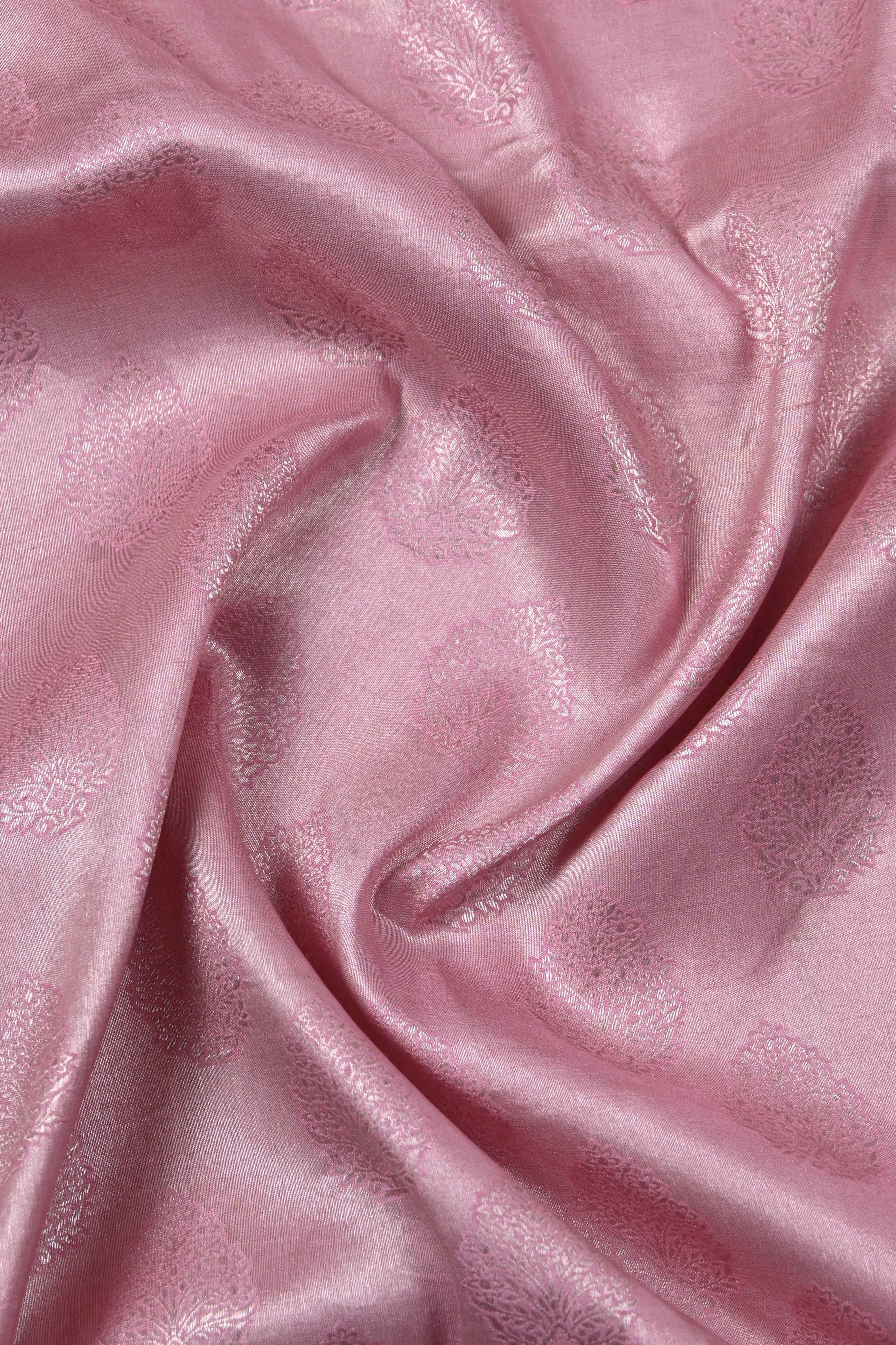 Pink Pure Banarasi Katan Tissue Silk Saree