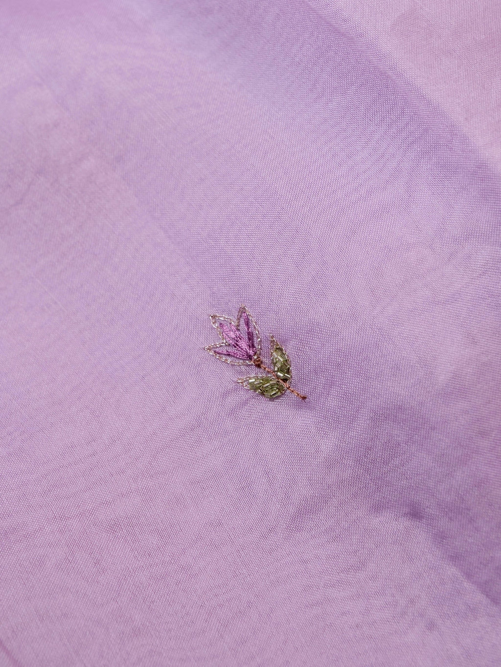 Handwoven Lavender Banarasi Organza Silk Saree