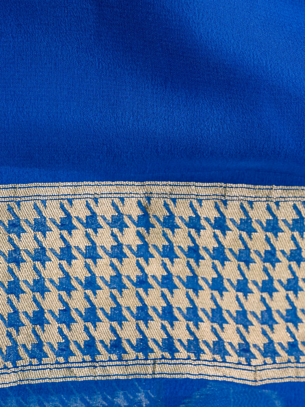 Handwoven Blue Banarasi Khaddi Silk Saree