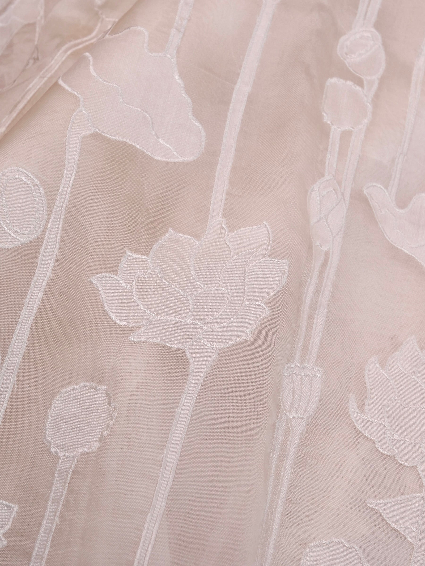 Handwoven White Banarasi Organza Silk Saree