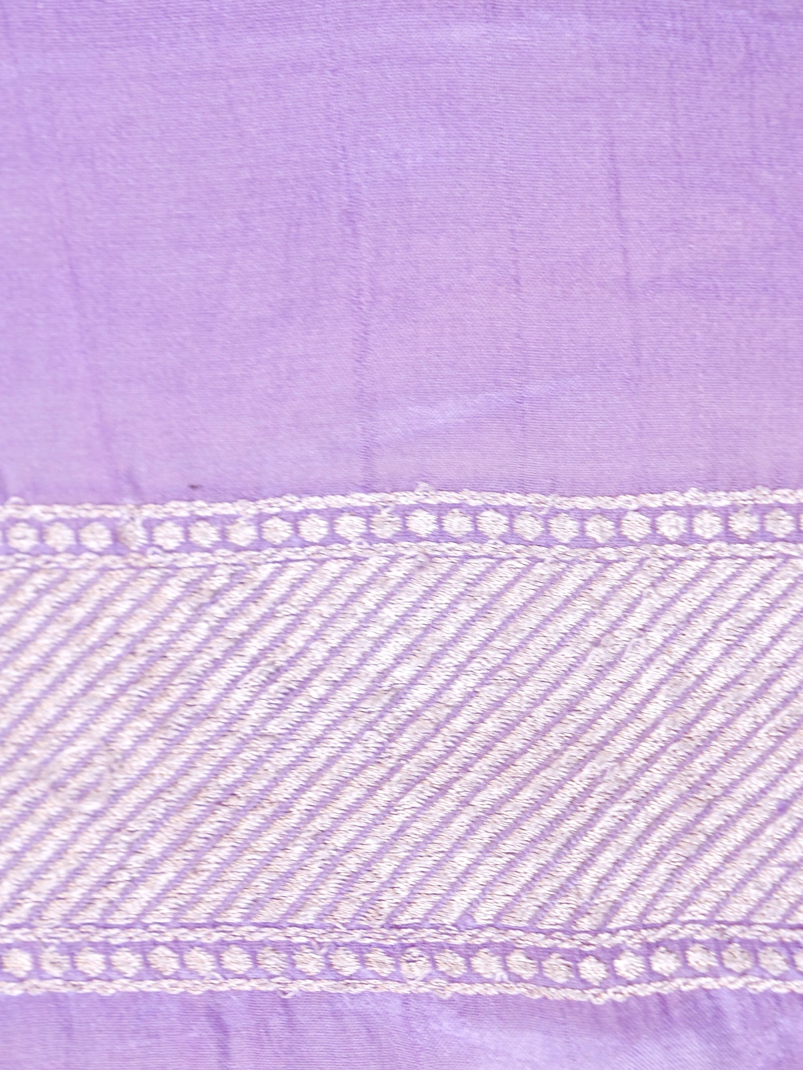 Handwoven Lavender Banarasi Mashru Silk Saree