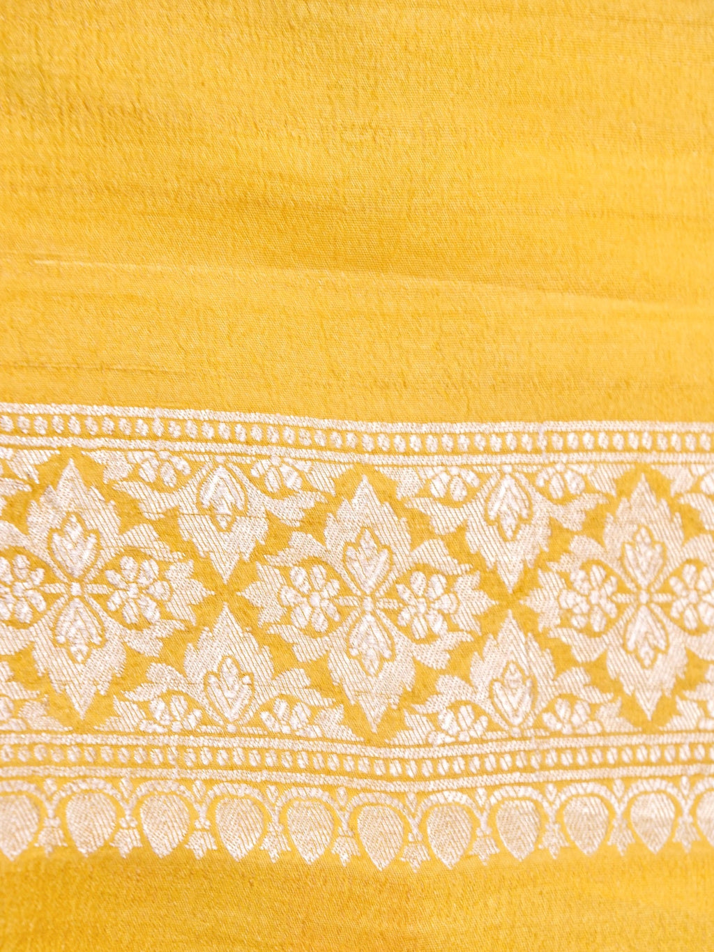 Handwoven Yellow Banarasi Tussar Silk Saree