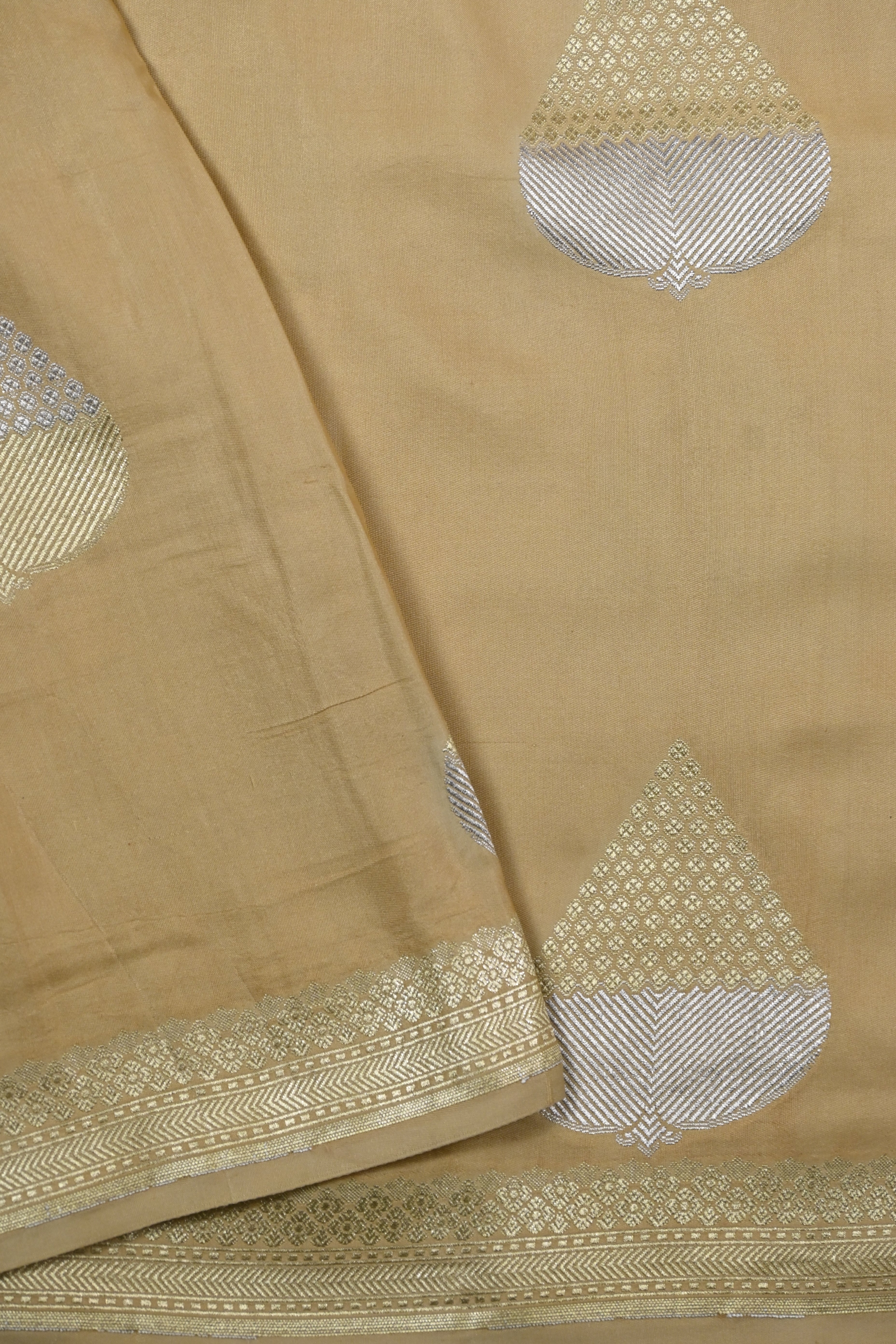 Baby Mustard Pure Banarasi Satin Mashru Silk Saree