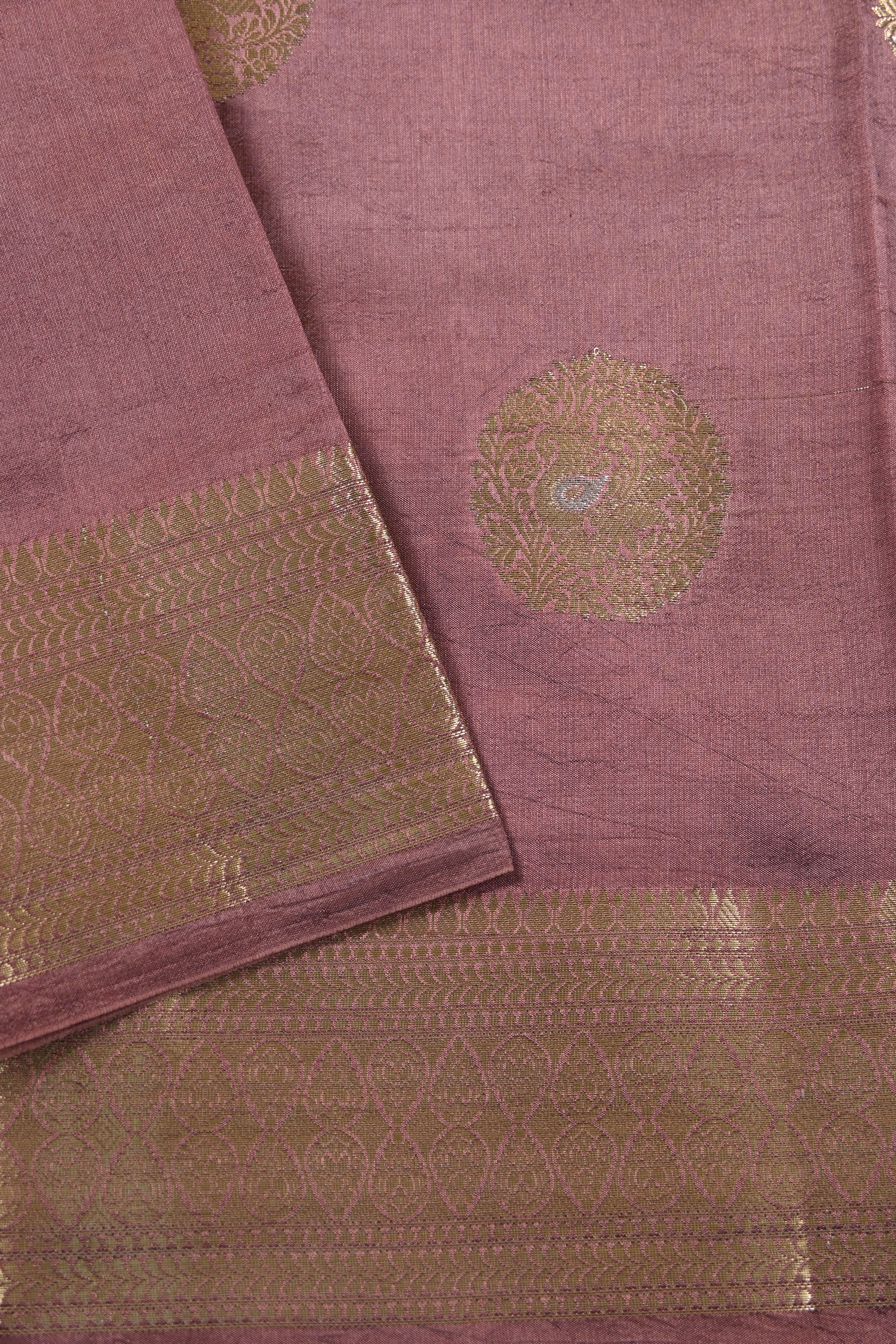 Dual Tone Pure Banarasi Katan Alfi Silk Saree