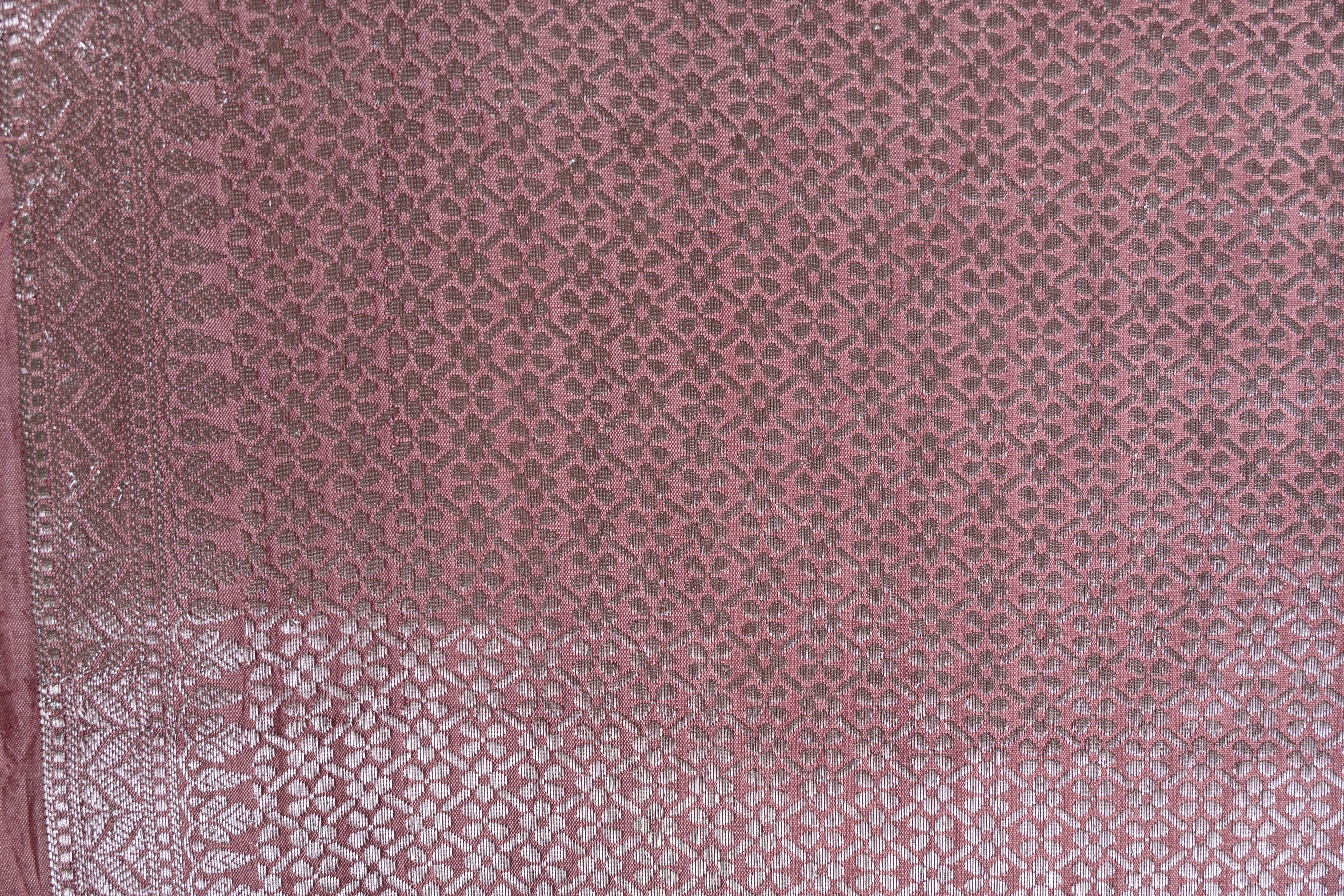 Orange Pure Banarasi Katan Silk Saree