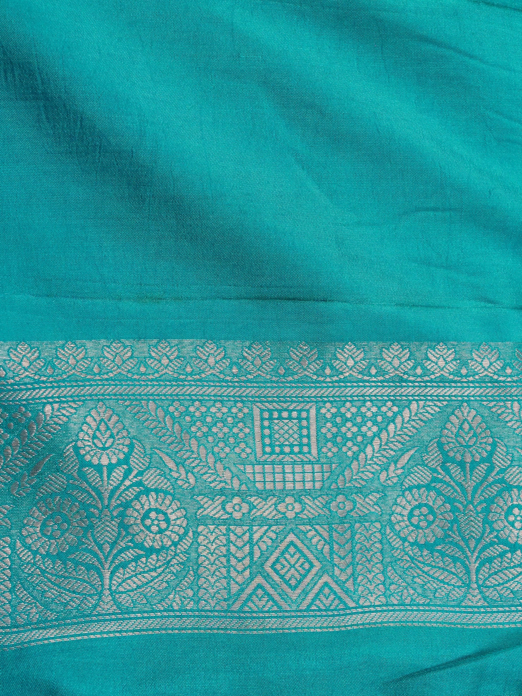 Handwoven Blue Banarasi Katan Soft Tissue Silk Saree